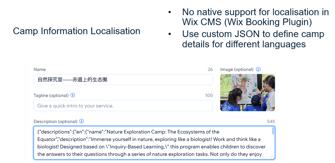 Lack of Localisation Support